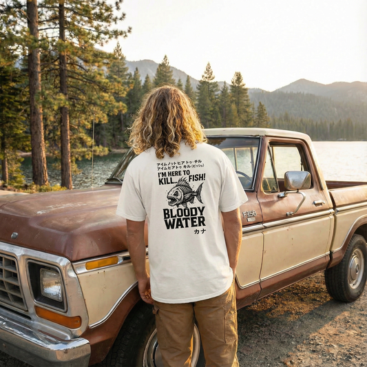 UNISEX Oversized T-Shirt mit verwaschenem Look, DRUCK VORN UND HINTEN