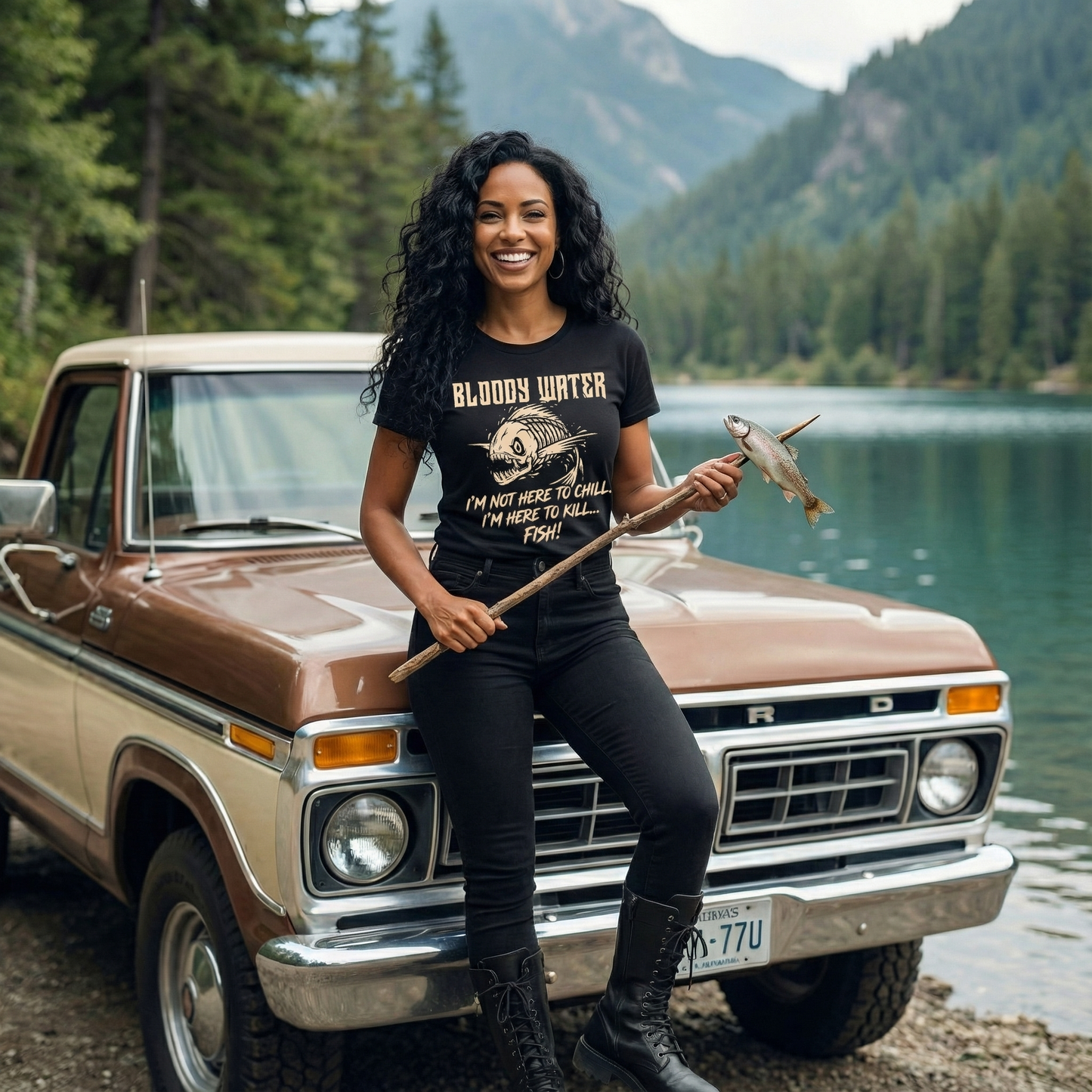 Unisex-T-Shirt aus 100 % Bio-Baumwolle. "Kill...FISH"